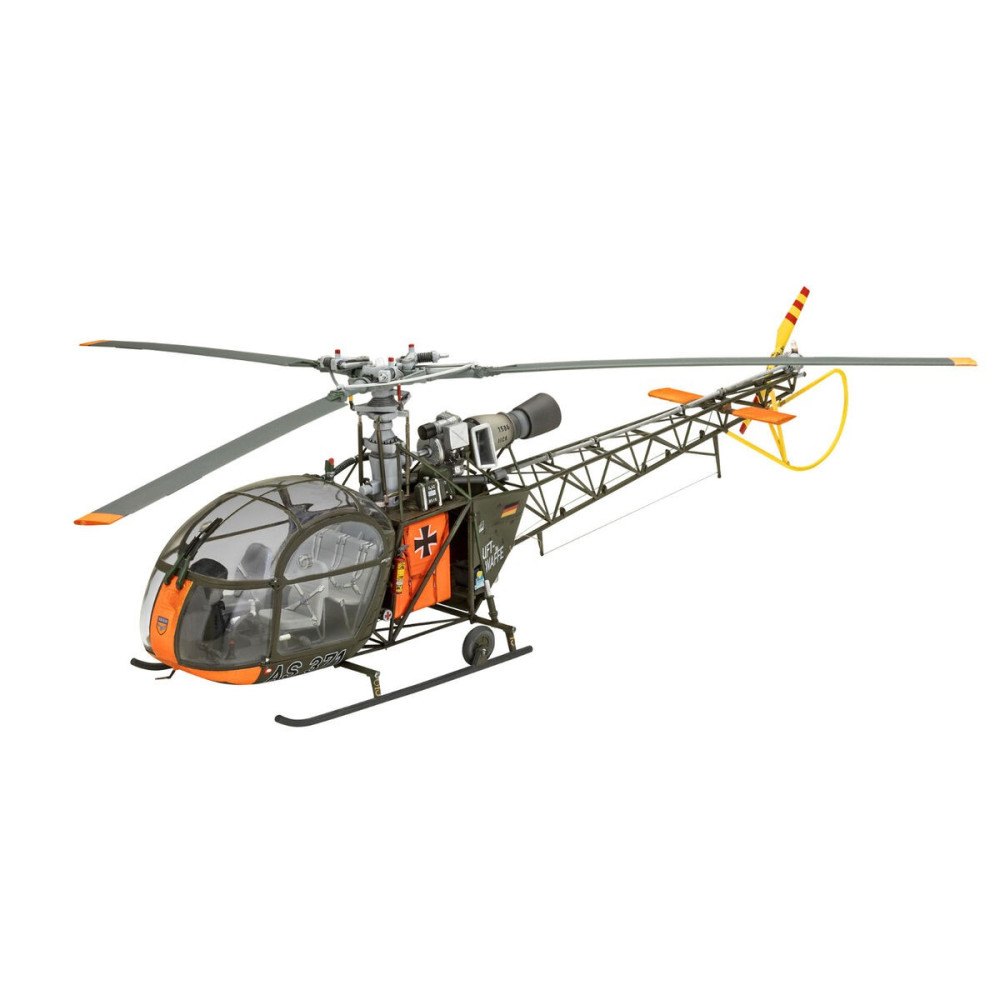 Modell av plasthelikopter Alouette II 132