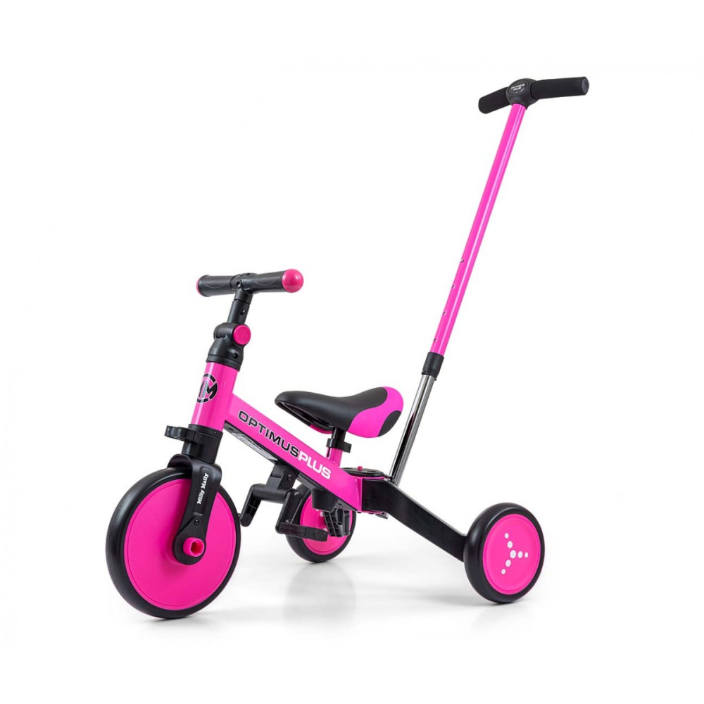 Rowerek ride on - bike 4w1 optimus plus pink