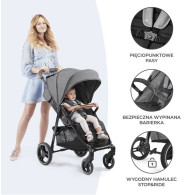 Stor barnvagn grande plus grå