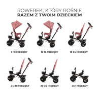 Trehjuling Aveo i rosapink.