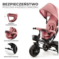 Trehjuling Aveo i rosapink.