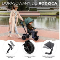 Trehjuling Aveo i rosapink.
