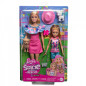 Set med Barbie- och Stacie-dockor med hundar