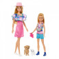 Set med Barbie- och Stacie-dockor med hundar
