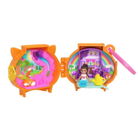 Set med Polly Pocket-figurer docka + butik