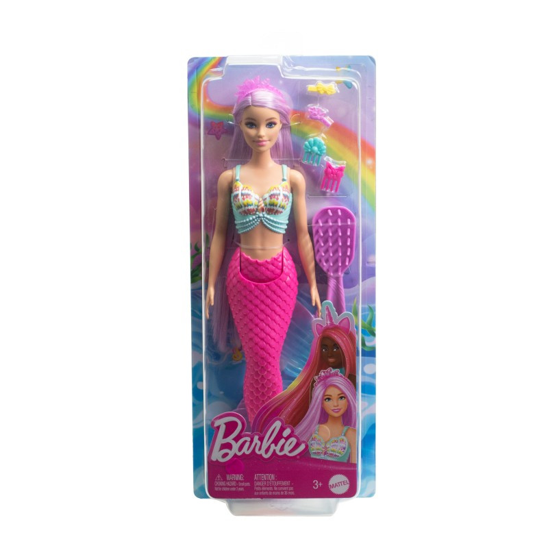 Barbie docka sjöjungfru långt hår