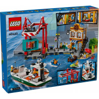 Klocki city 60422 nadmorski port ze statkiem towarowym