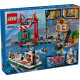 Klocki city 60422 nadmorski port ze statkiem towarowym