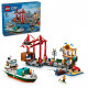 Klossar city 60422 havs hamn med fraktfartyg