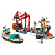 Klocki city 60422 nadmorski port ze statkiem towarowym