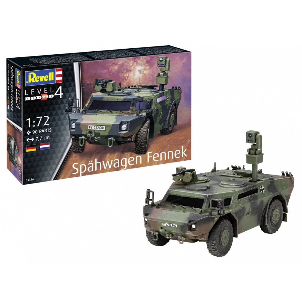 Modell av plastikspahwagen fennek 172