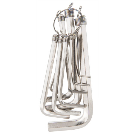 Sexkantiga nycklar 1,5-10 mm, set med 10 stycken.