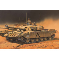 Plastmodell av brittiska arméns Challenger Mk.3 i skala 1:72.