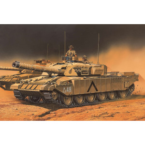 Plastmodell av brittiska arméns Challenger Mk.3 i skala 1:72.