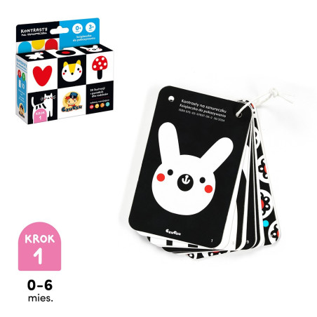 Bok med kontraster på snöre 0m+