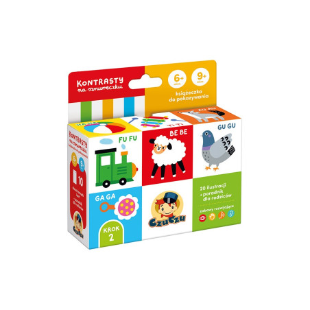 Bok med kontraster på snöre 6m+