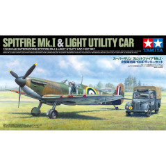 Modell i plast av Supermarine Spitfire Mk. I Lättanvändningsflygplan.