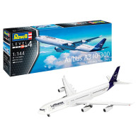 Modell av plast Airbus A340-300 i Lufthansas nya färgschema i skala 1:144.