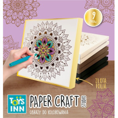 Målarbok metallisk mandala