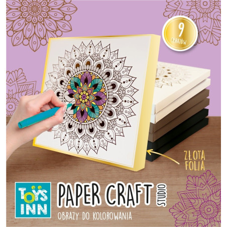 Målarbok metallisk mandala