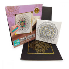 Målarbok metallisk mandala