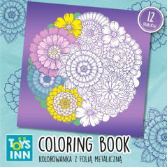 Målarbok metallisk rosa grön