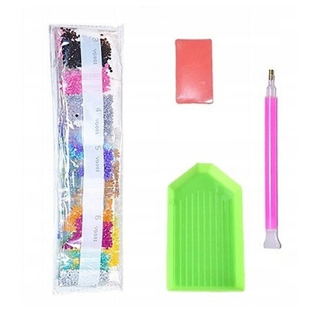 Diamantmosaik - flicka med häst