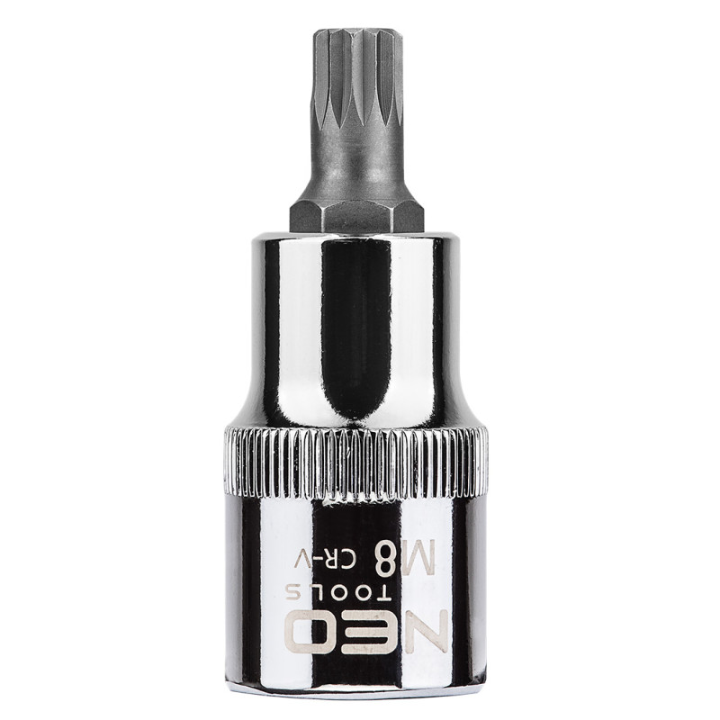 Ändstycke Spline på fästet 1/2', M8 x 55 mm