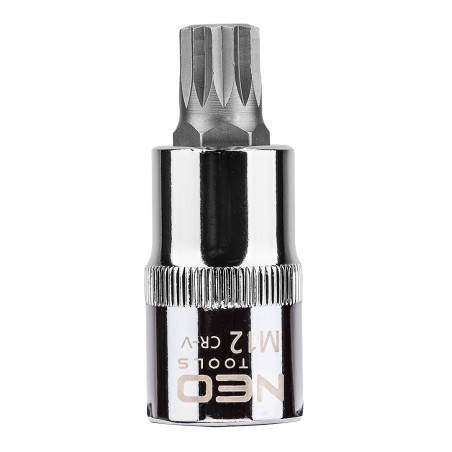 Ändstycke Spline på hylsan 1/2', M12 x 55 mm