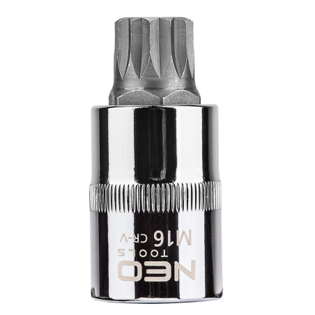 Ändstycke Spline på fästet 1/2', M16 x 55 mm