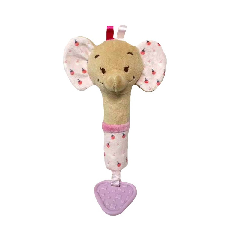 Leksak med ljud - rosa elefant 17 cm