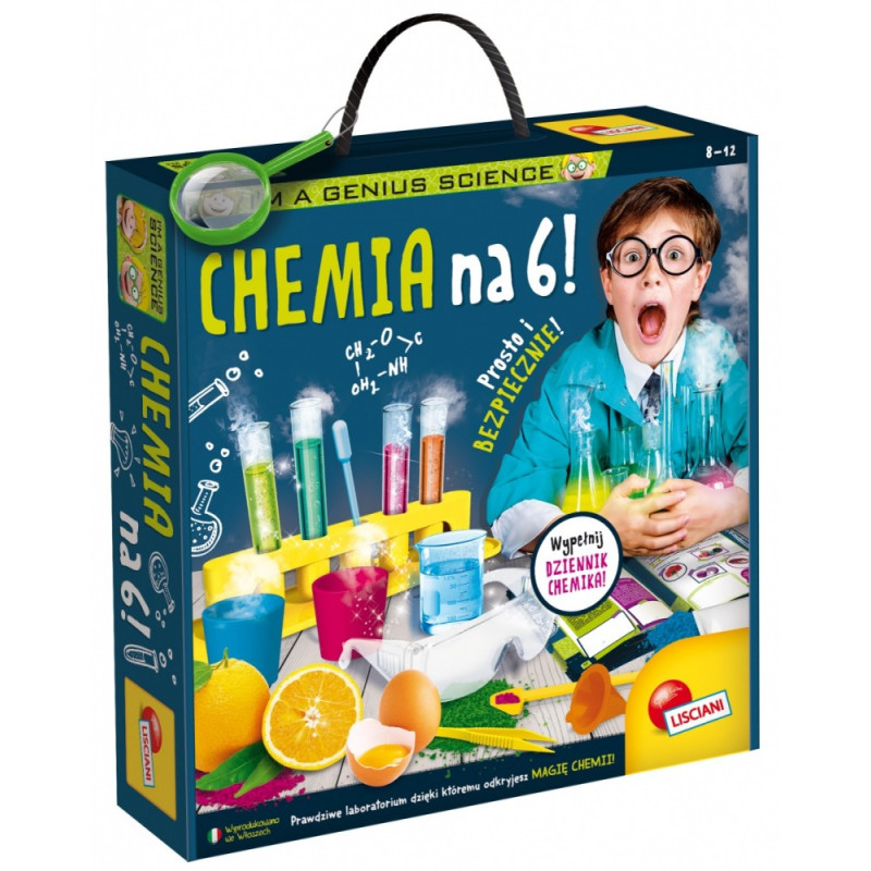 Vetenskapssetet 'Jag är ett geni i kemi' för 6 år.