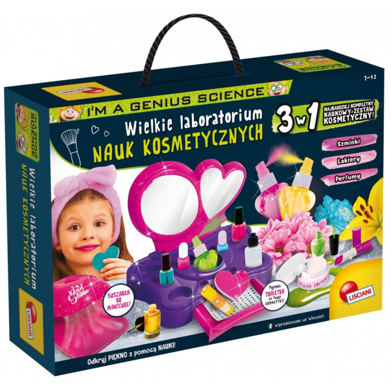 Vetenskaplig uppsättning kallas jag ett geni i ett stort laboratorium för kosmetisk vetenskap.
