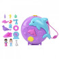 Set med Polly Pocket-figurer, delfinaquarium, kompakt set