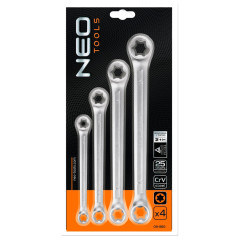 Öglade Torx-nycklar T6-T24, set med 4 stycken.