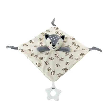 Kramig mjukis, krämig räv, 25x25 cm.