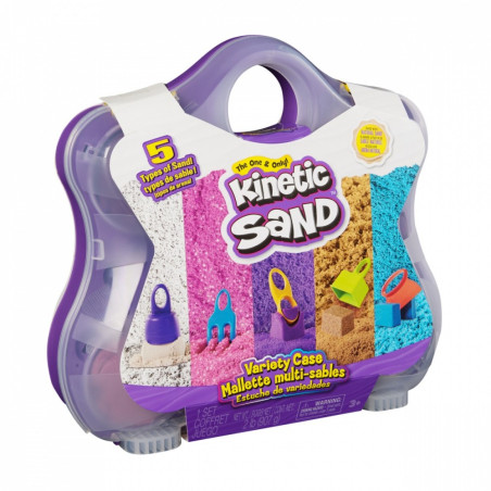 Kinetic sand i en resväska