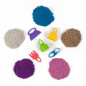 Kinetic sand i en resväska