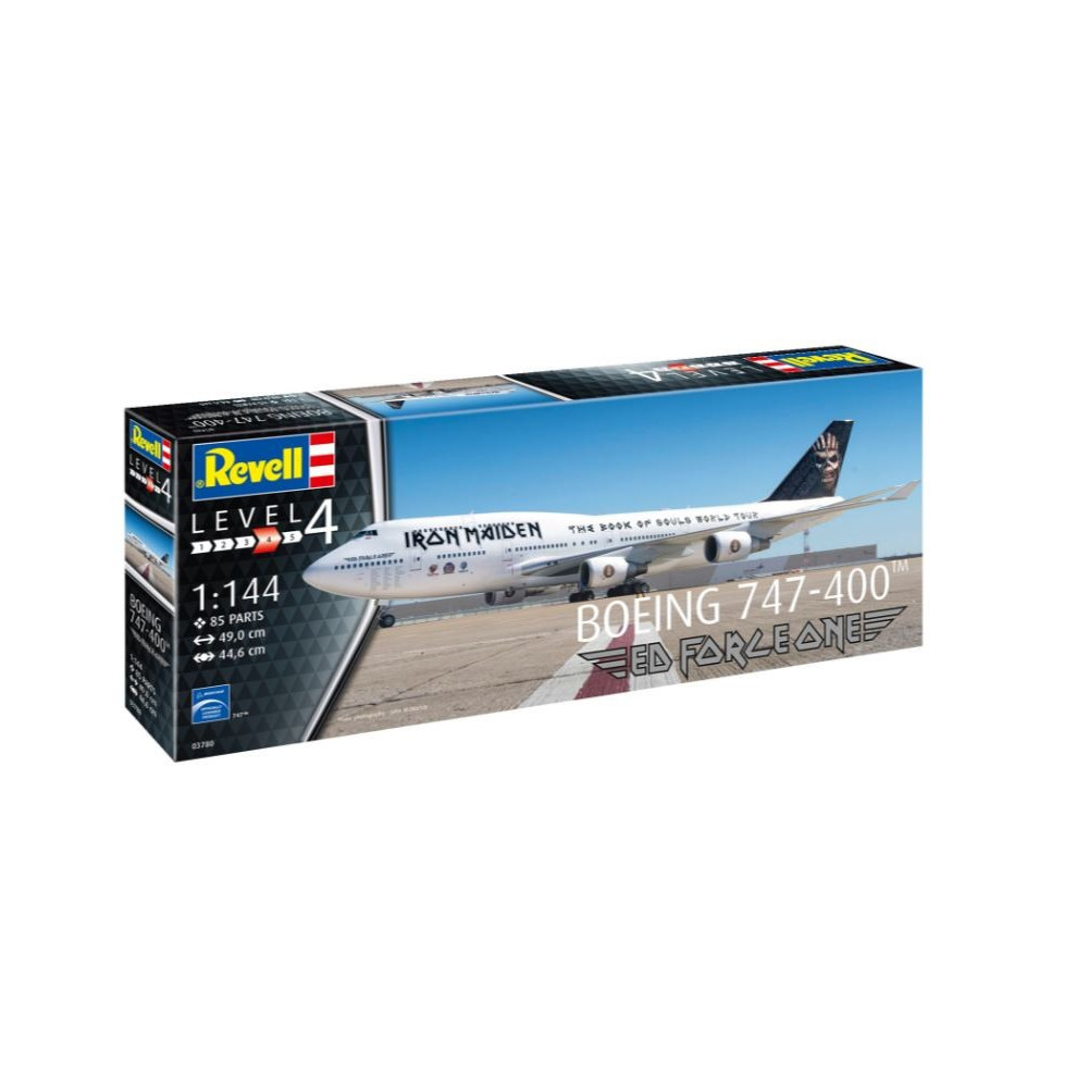 Modell av plast Boeing 747-400 Ed Force One i skala 1:144.