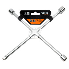 Nyckel för korsfäste hjul, förstärkt, 17 x 19 x 22 x 1/2' mm