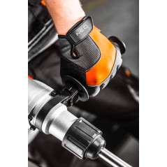 Arbetshandskar, syntetiskt läder, PVC-insatser, 10 tum.