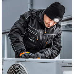 Arbetshandskar, syntetiskt läder, PVC-insatser, 10 tum.