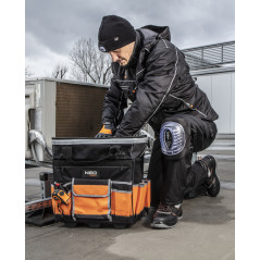 Arbetshandskar, syntetiskt läder, PVC-insatser, 10 tum.