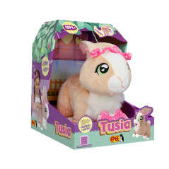 Interaktiv maskot kanin Tusi med rosett | HandlaSmidigt.se