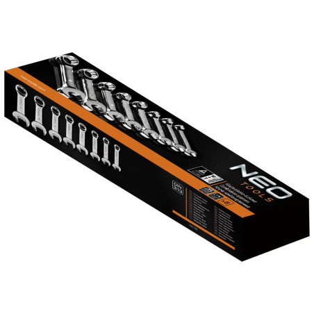 Skiftnycklar 8-19 mm (korta), set med 8 stycken.