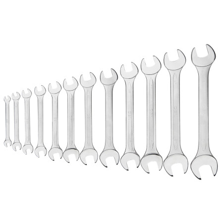 Dubbeländade skiftnycklar 6-32 mm, set med 12 stycken.