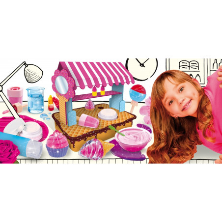 Vetenskaplig uppsättning jag är ett geni - ett stort laboratorium för läppstift och läppglans.