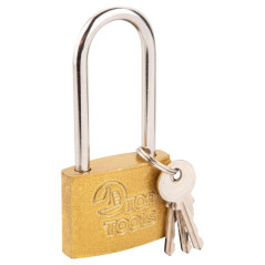 Lås med lång bygel 50 mm, 2 nycklar