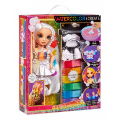 Dockan Rainbow High Watercolor skapades med bruna ögon.