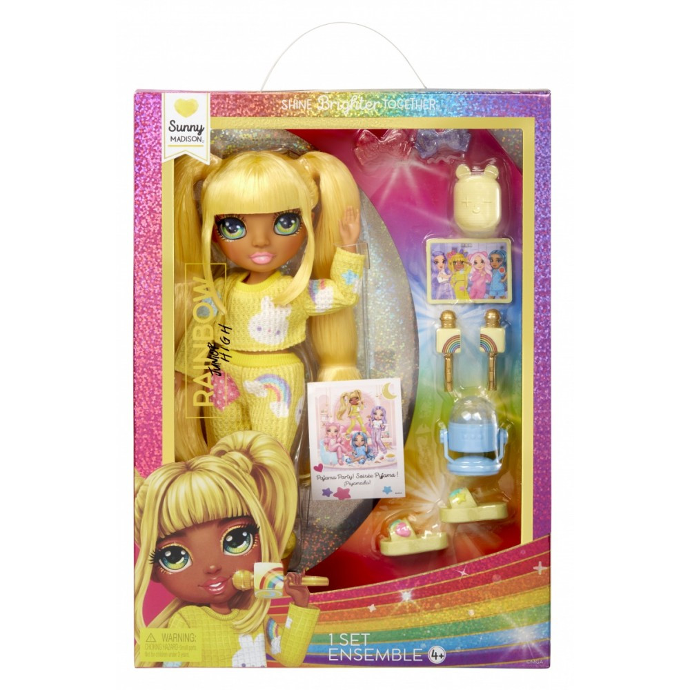 Docka Rainbow High Junior PJ Party, solgul